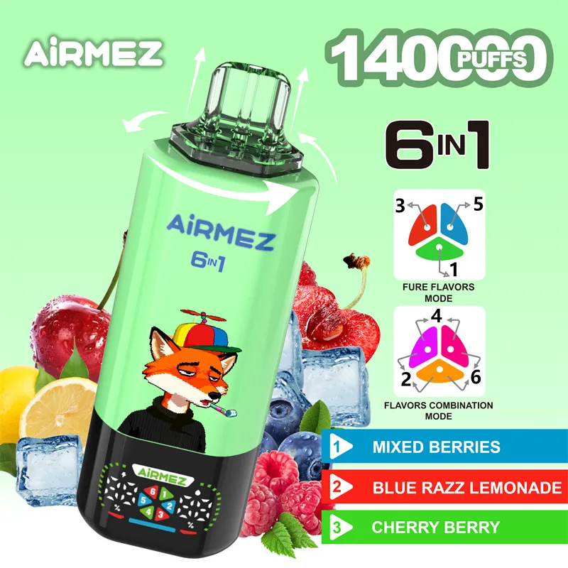 Alternative view of (Europe warehouse direct delivery 3-7 days)Airmez FOX 6 IN 1 140000 Disposable Vape